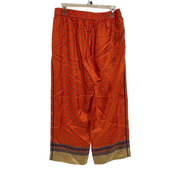 J.‎ Crew Collection Pull-On Silk Pant in Red Chains Print Size 8 NWT - Picture 6 of 10